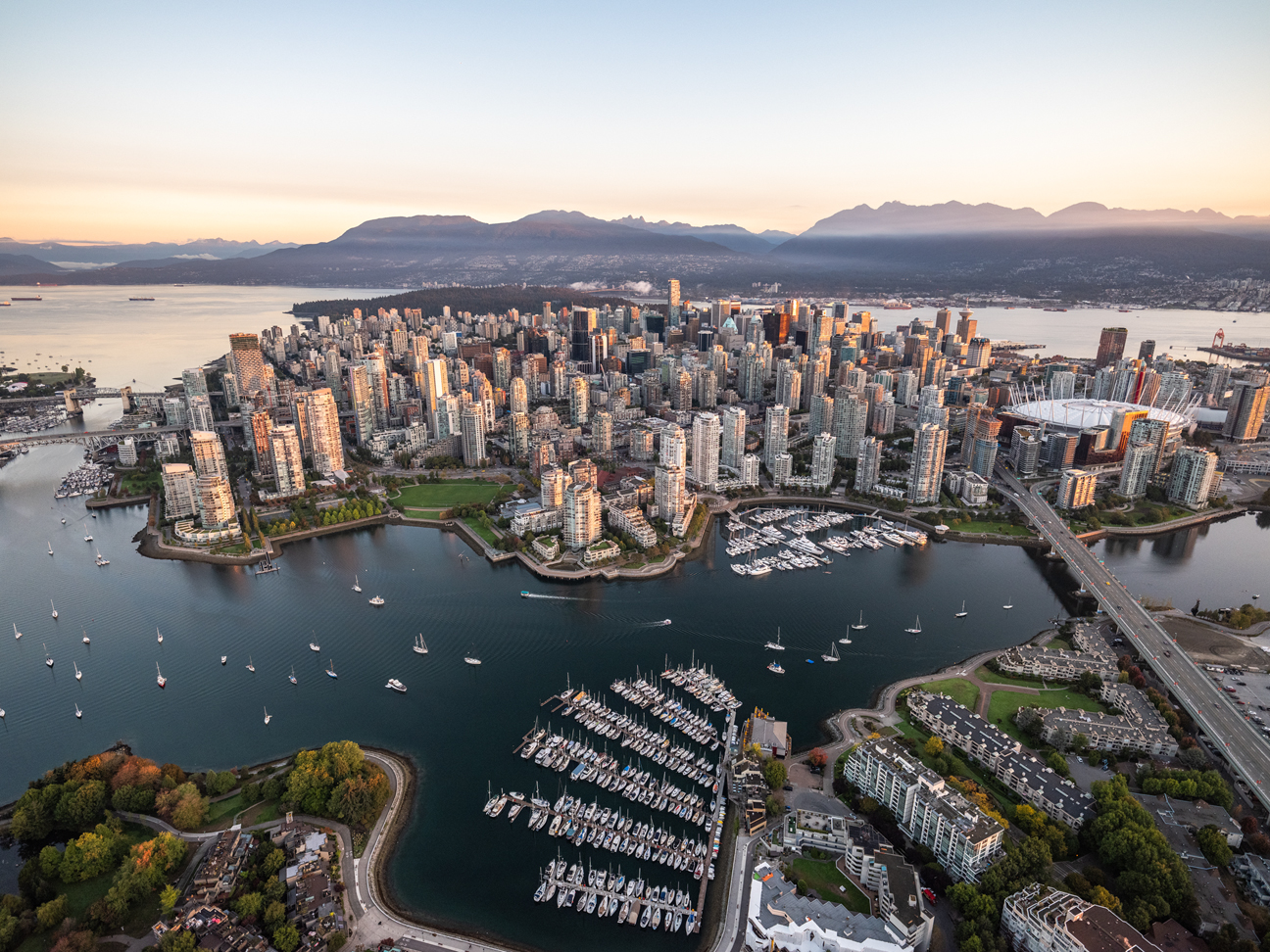 Aerial view of Vancouver